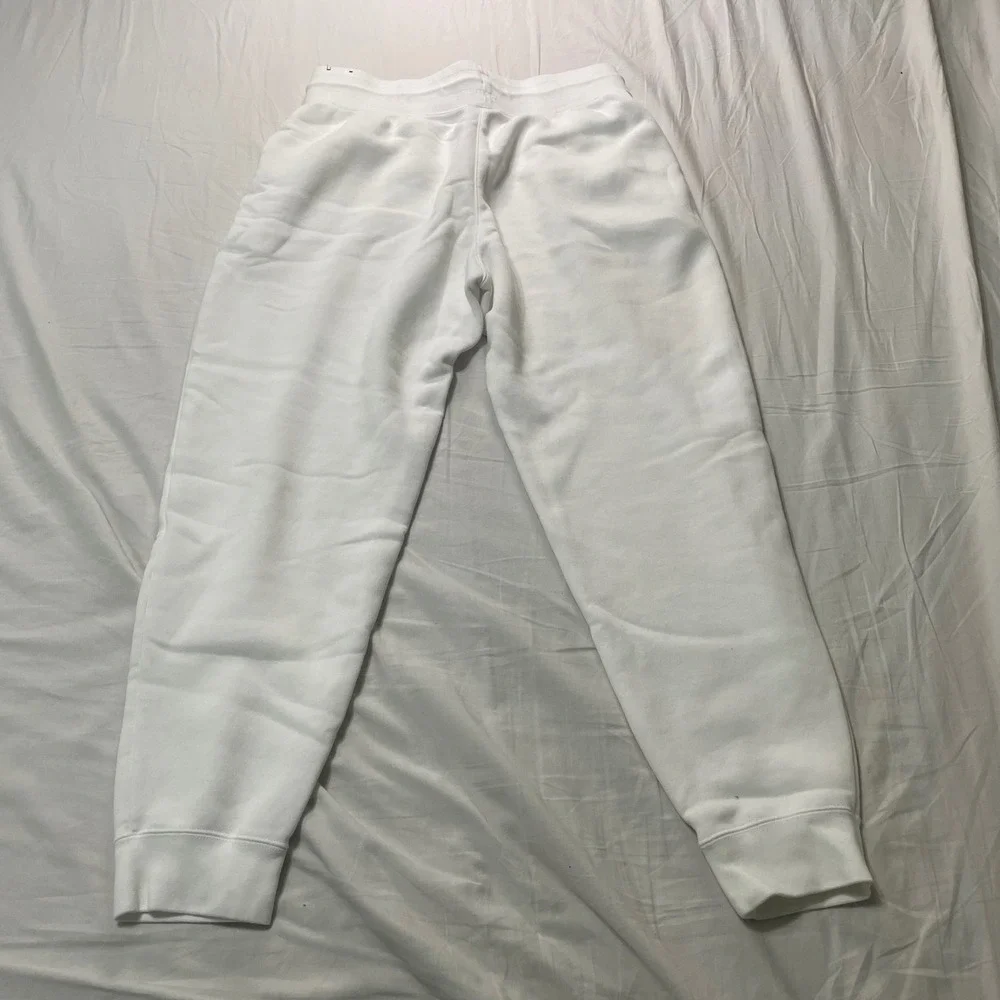 Nike Joggers Womens L White Gold‎ Metallic Sportswear Fleece Sweatpants Logo